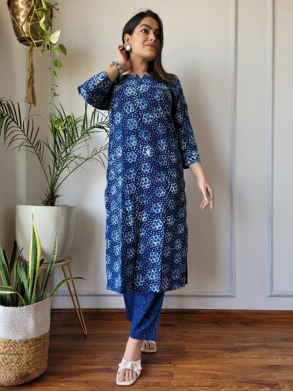 Handblock Print Cotton Kurti Pant