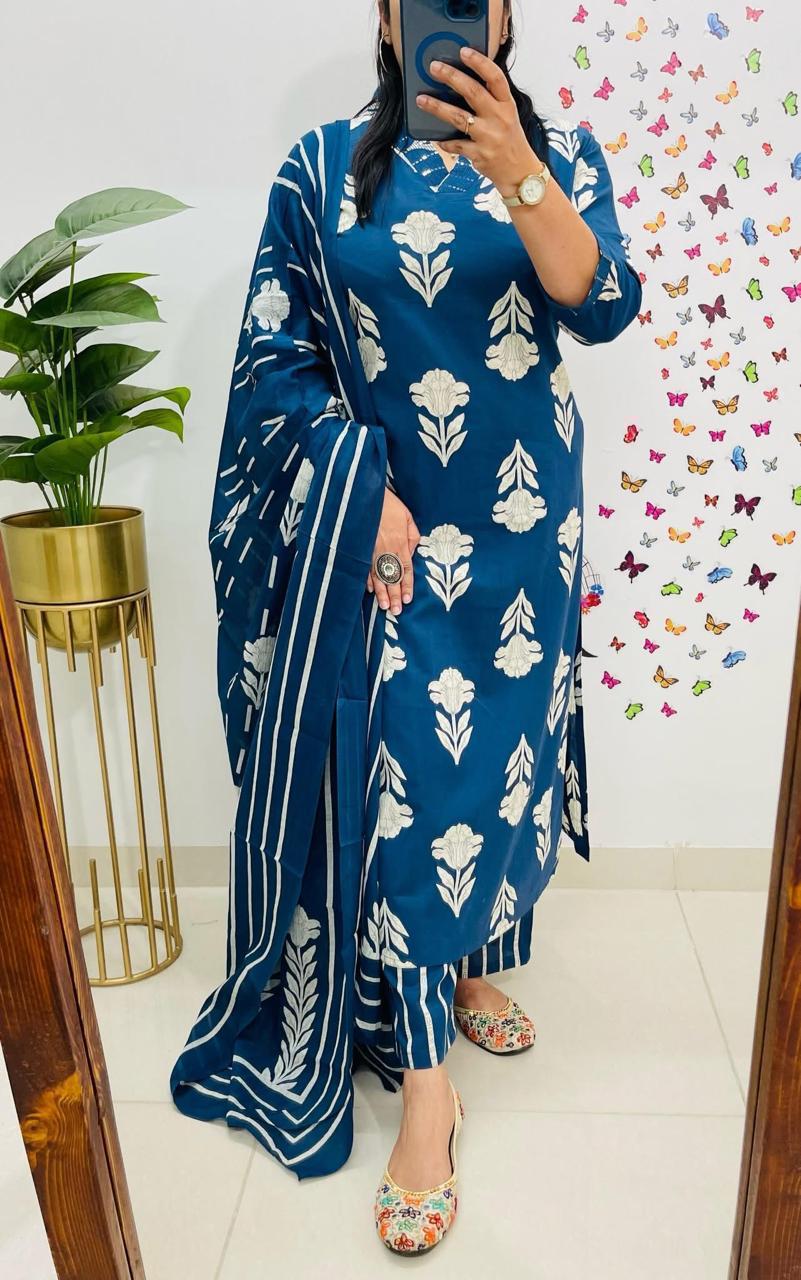 Kurti Pant Dupatta with sequence work