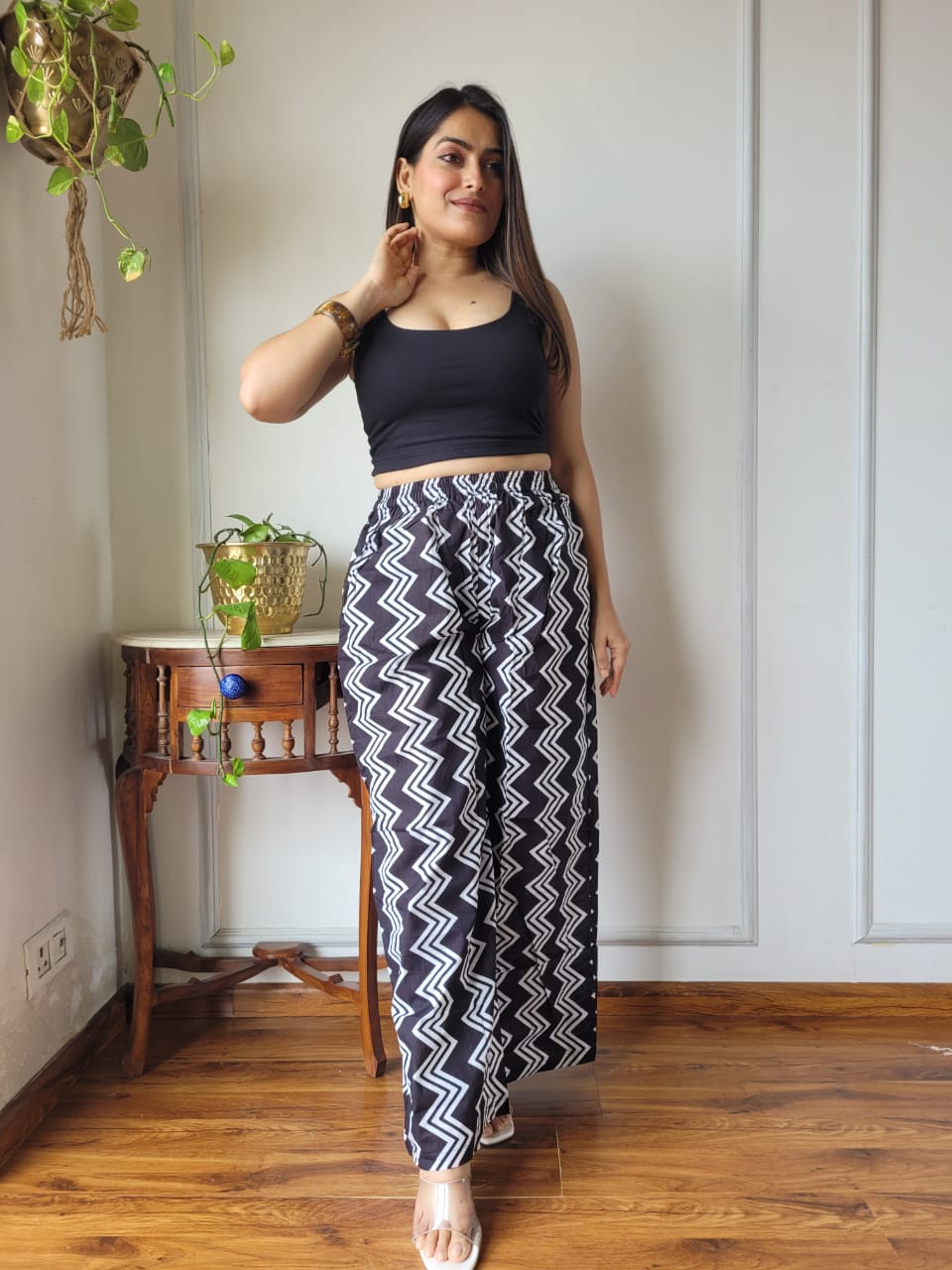 Cotton Pants Hand Block Print Free Size