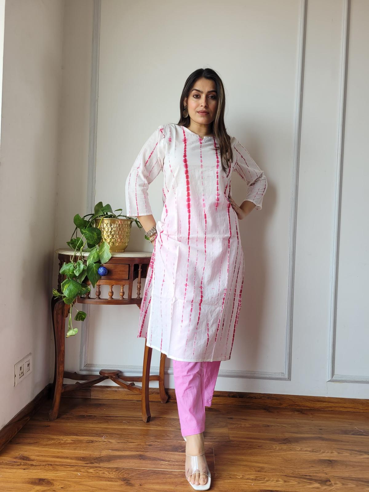 Handblock Print Cotton Kurti Pant