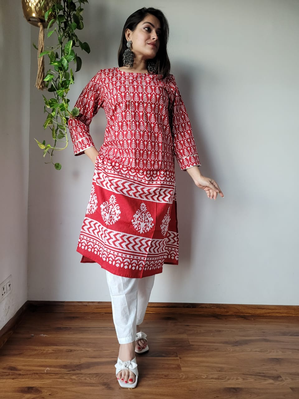 Handblock Print Cotton Kurti Pant