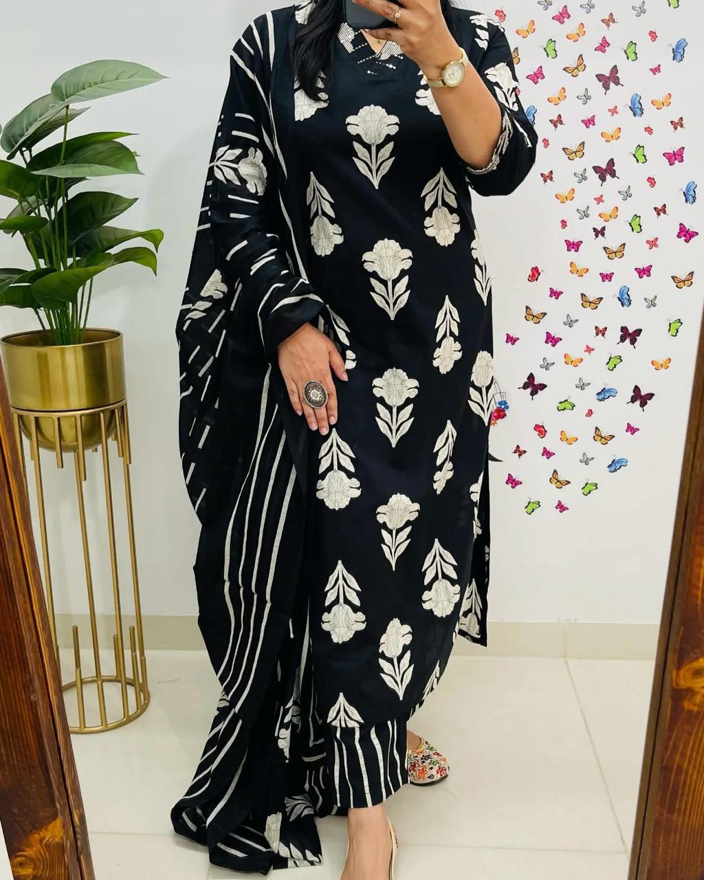 Kurti Pant Dupatta with sequence work