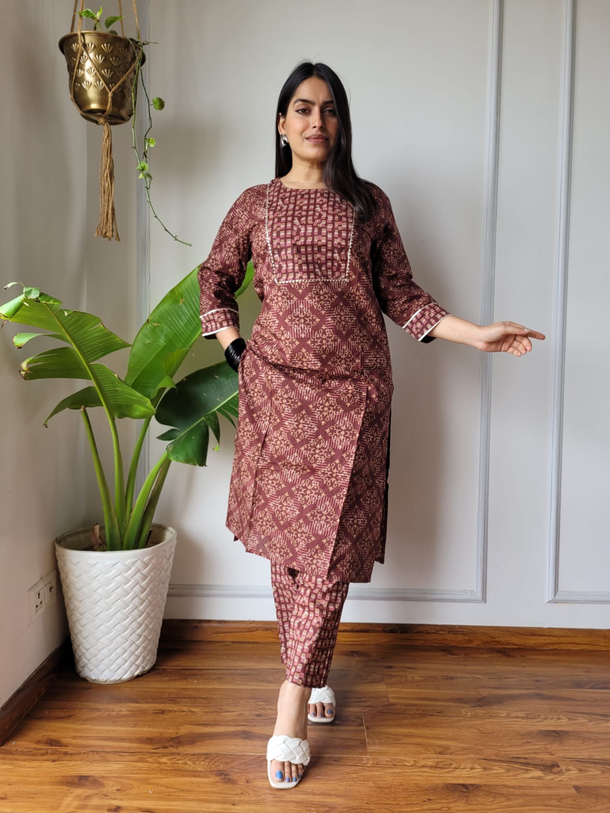 Handblock Print Cotton Kurti Pant