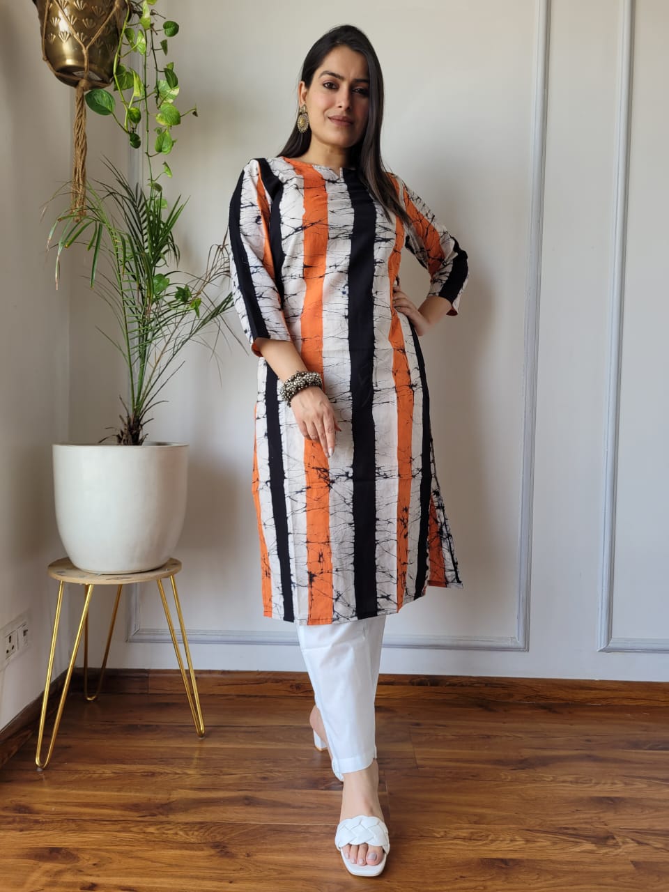 Handblock Print Cotton Kurti Pant