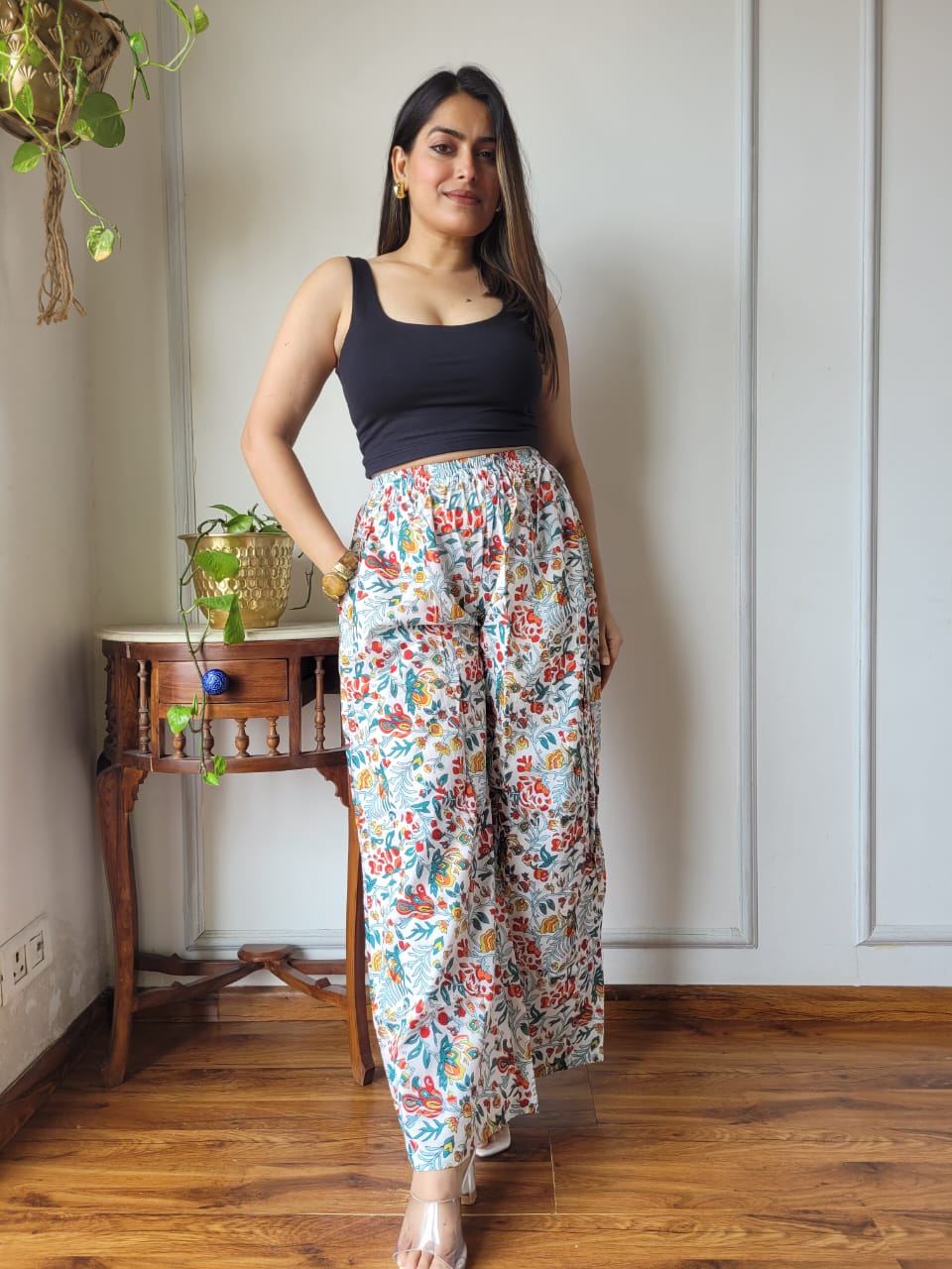 Cotton Pants Hand Block Print Free Size