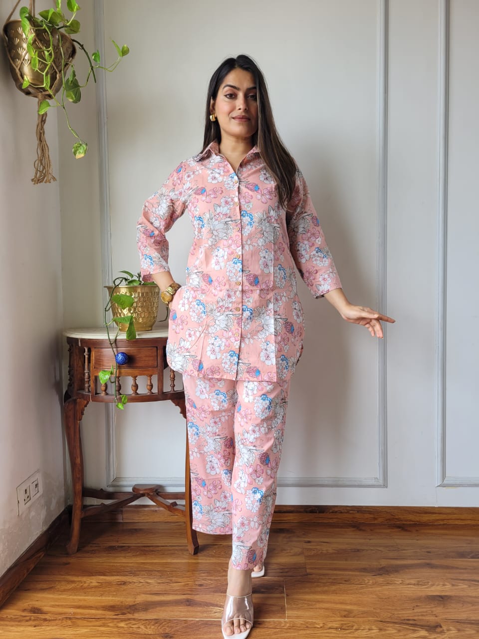 Pure Cotton Co-ord Set Handblock print Lounge Wear