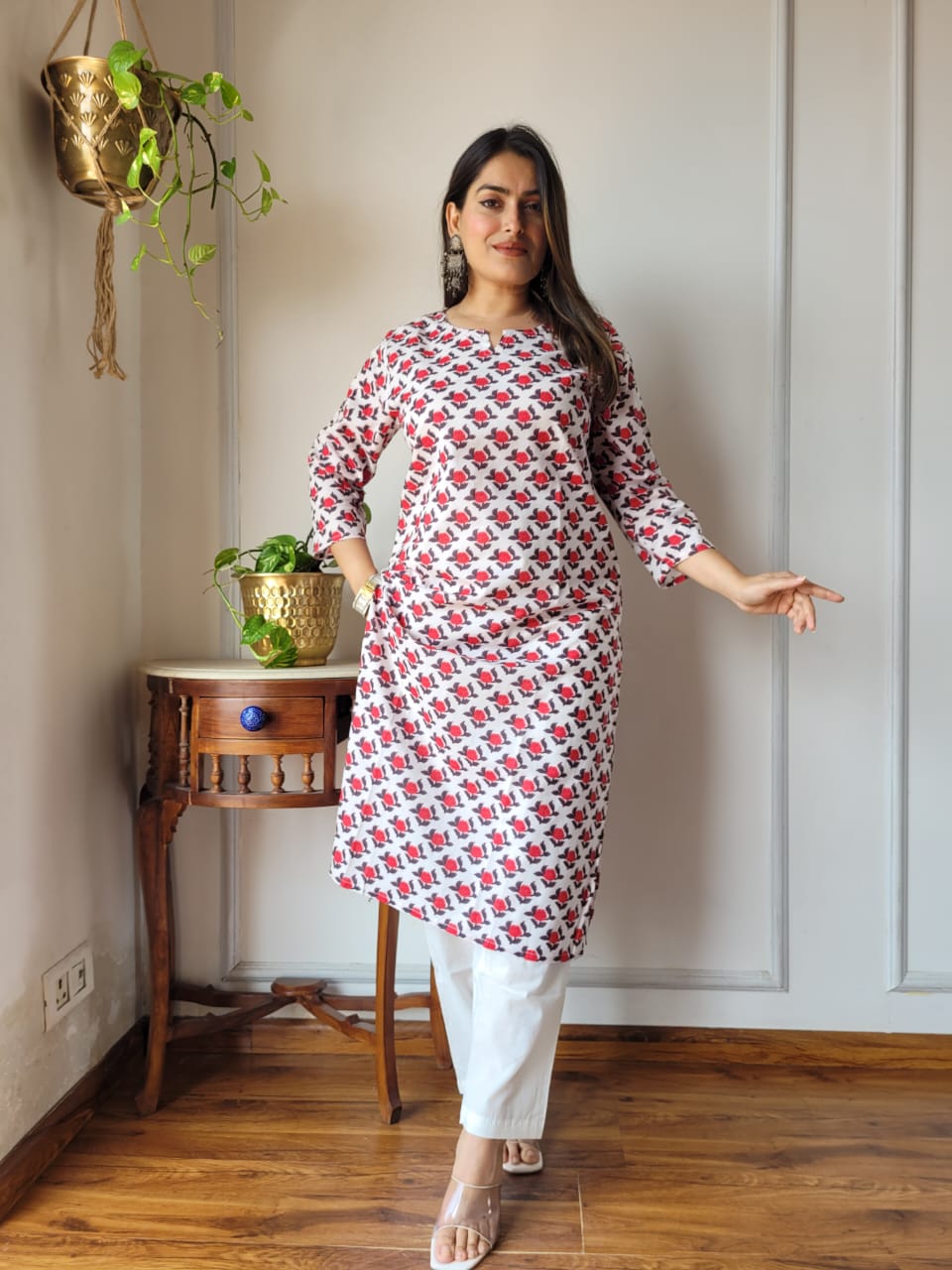 Handblock Print Cotton Kurti Pant