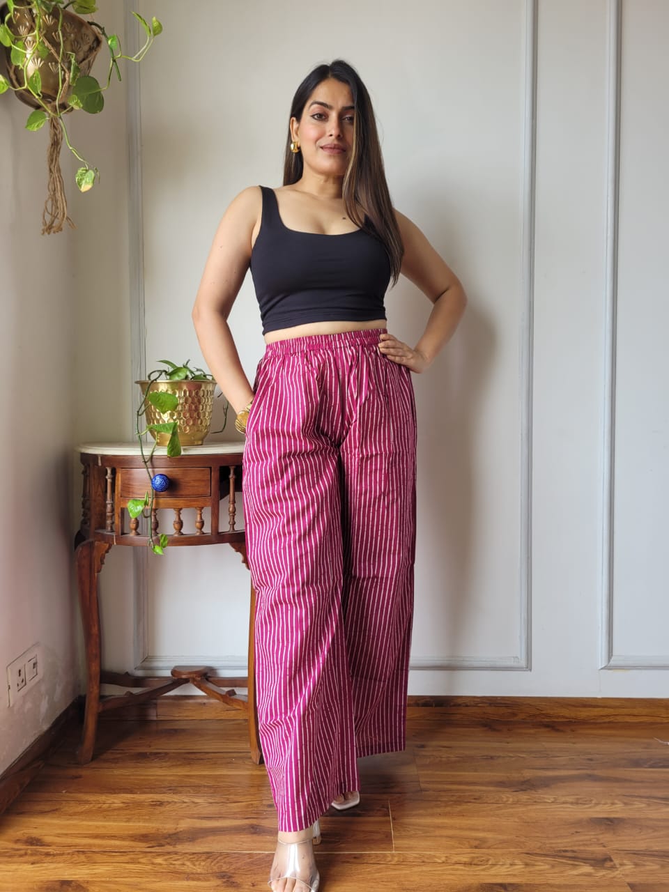 Cotton Pants Hand Block Print Free Size