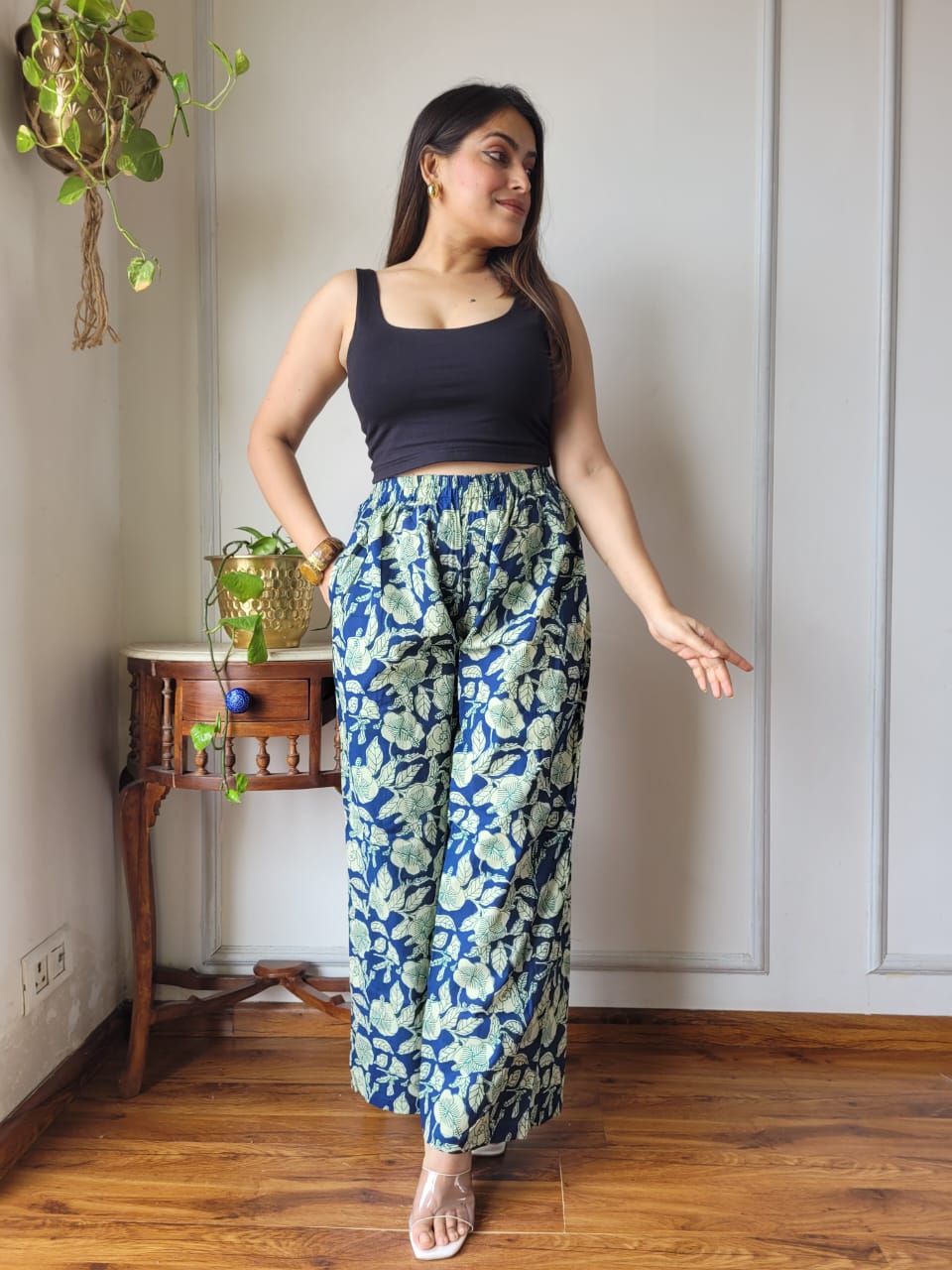 Cotton Pants Hand Block Print Free Size