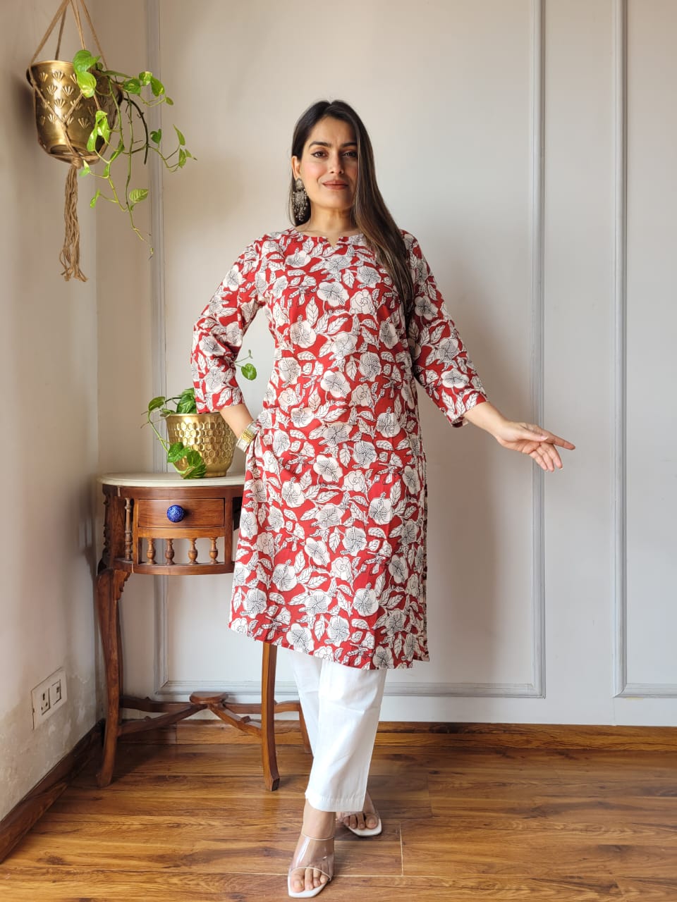 Handblock Print Cotton Kurti Pant