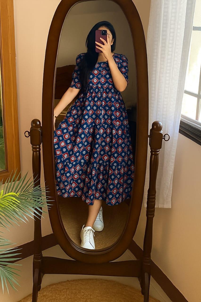 Printed Premium Cotton Midi Kurti Casual Wear