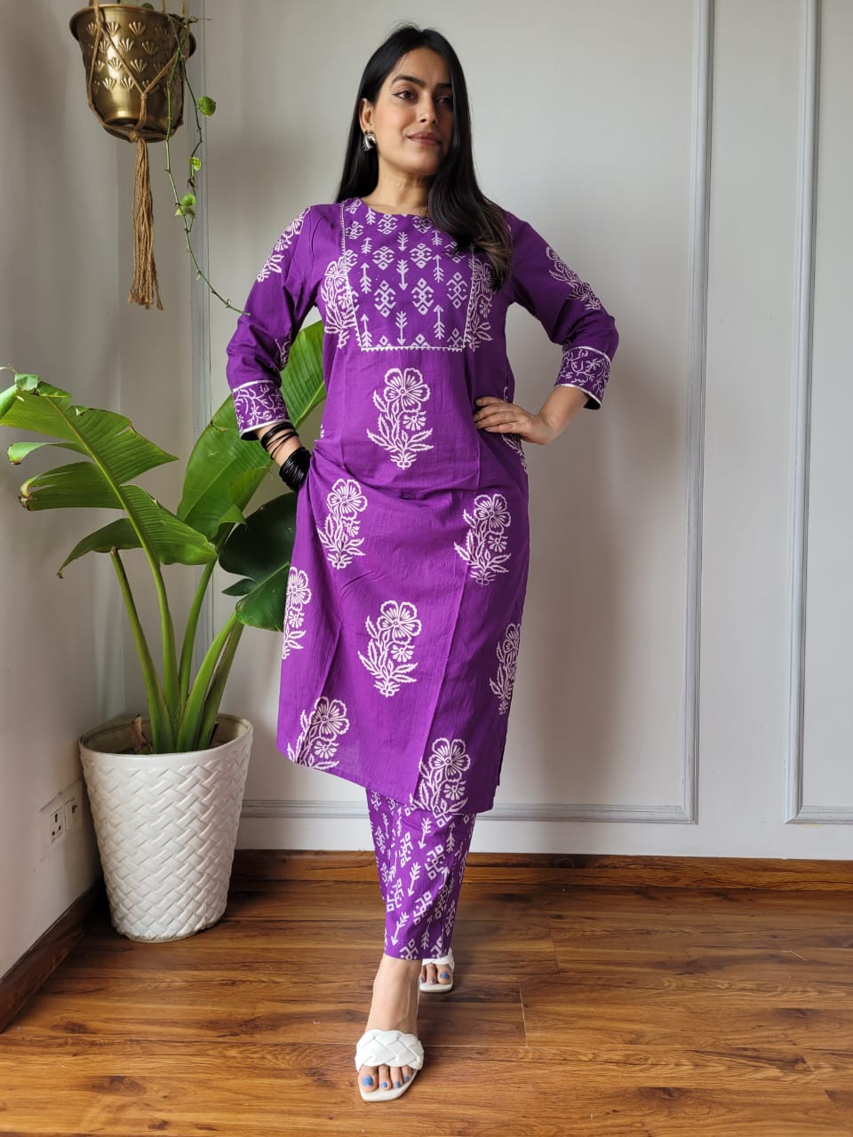 Handblock Print Cotton Kurti Pant