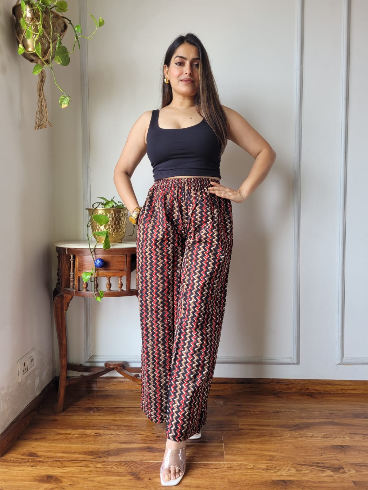 Cotton Pants Hand Block Print Free Size