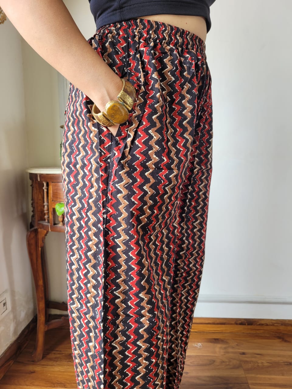 Cotton Pants Hand Block Print Free Size