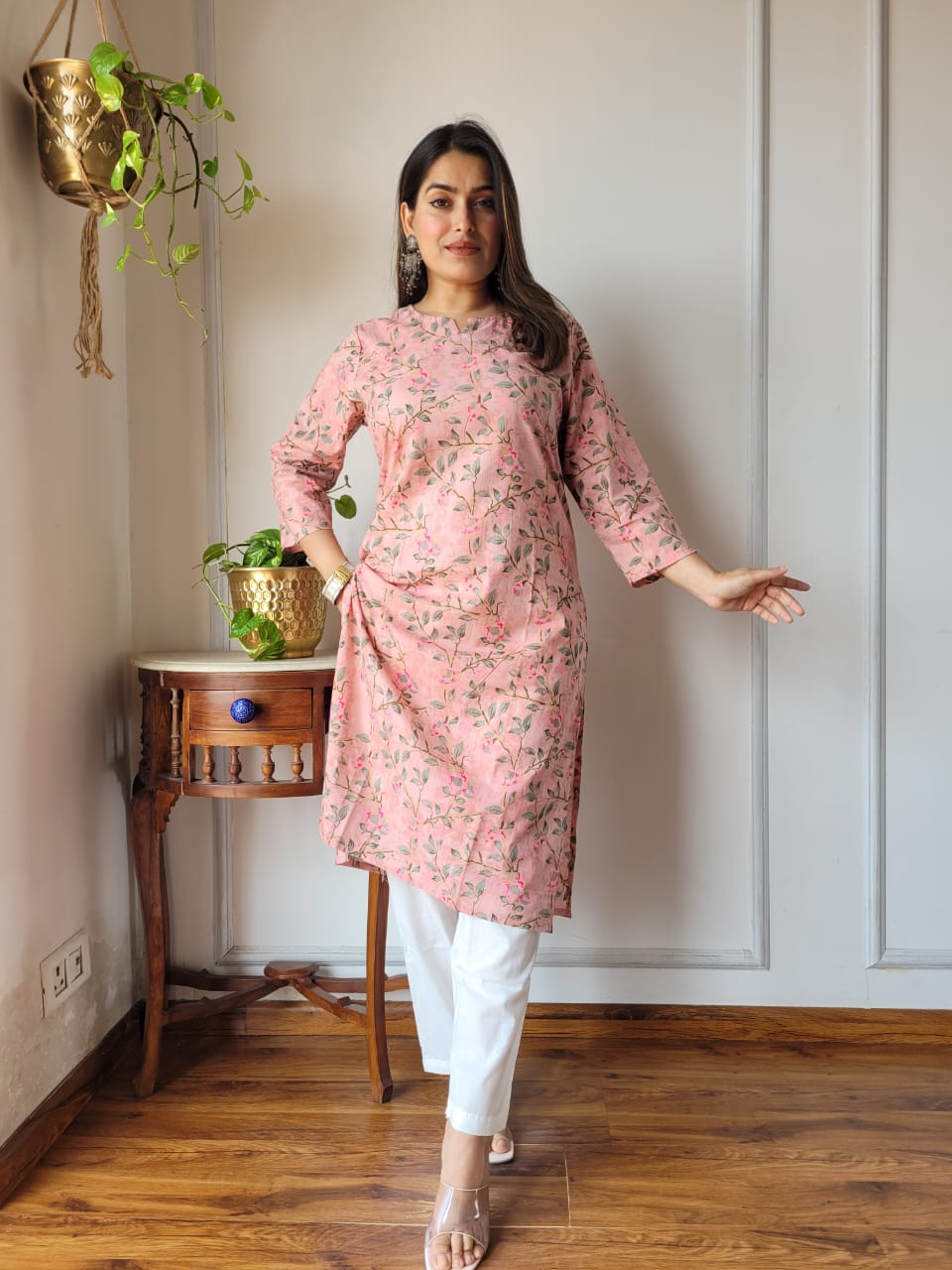 Handblock Print Cotton Kurti Pant