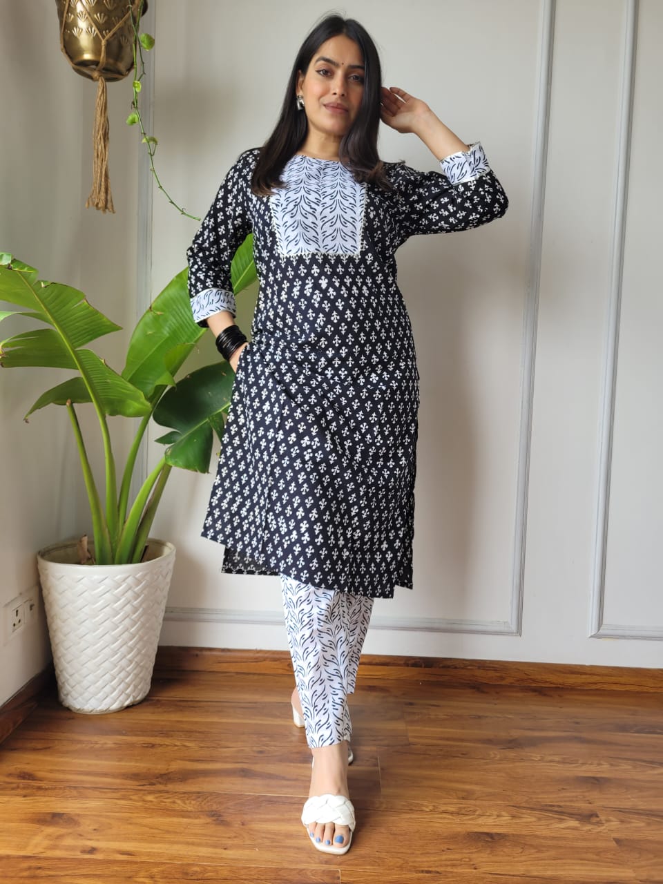 Handblock Print Cotton Kurti Pant