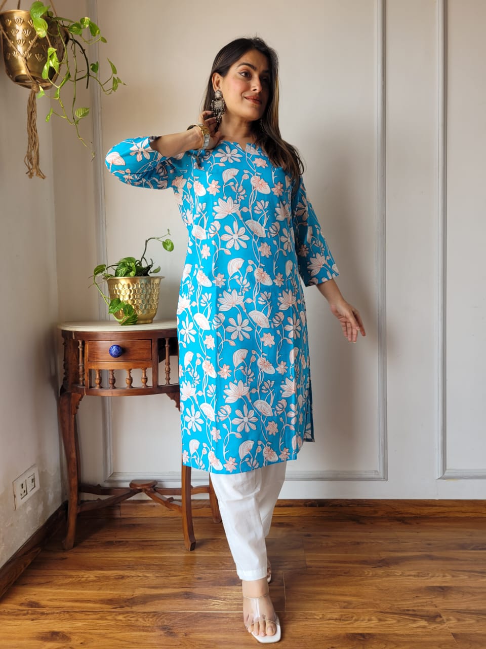 Handblock Print Cotton Kurti Pant