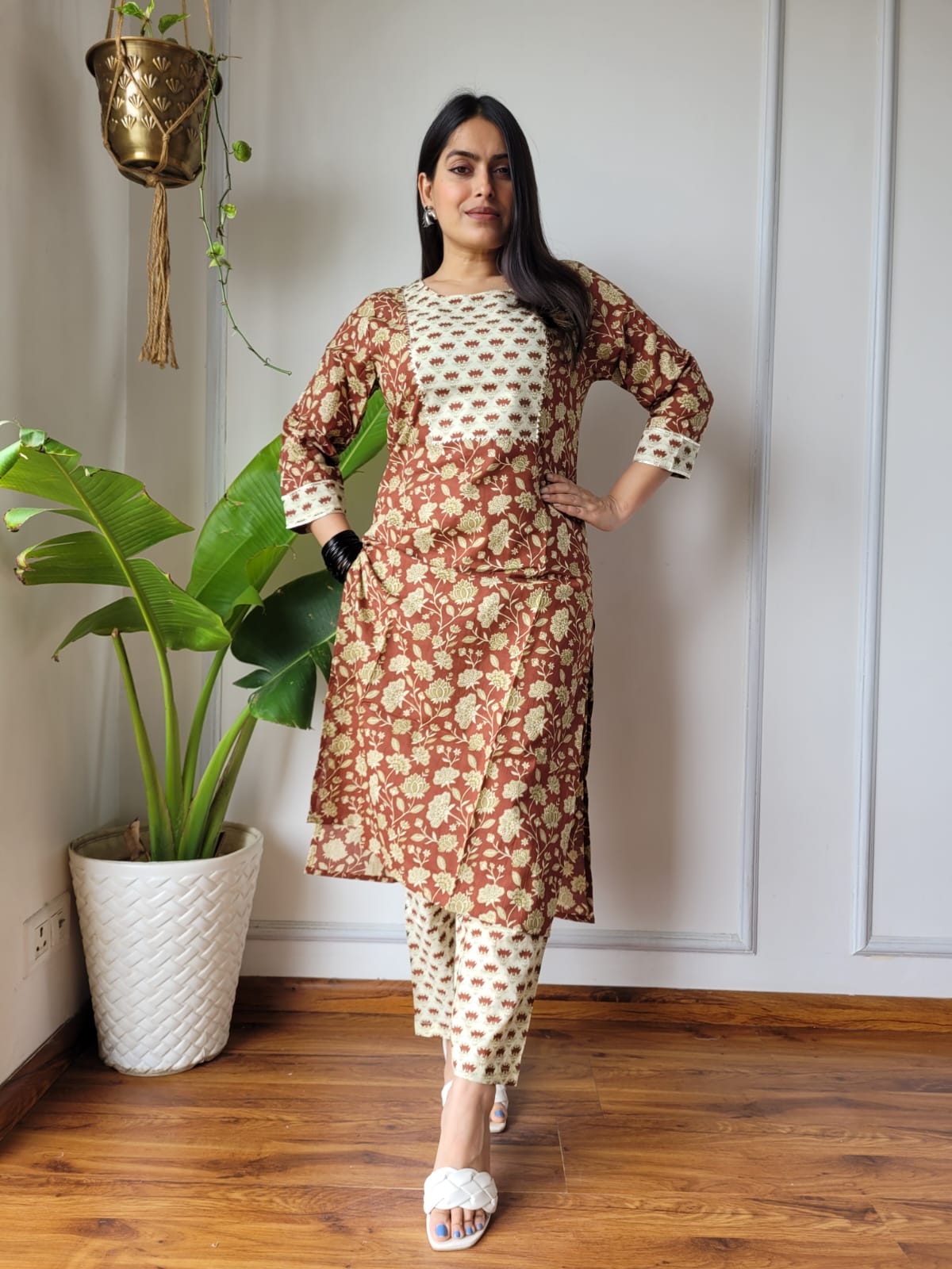 Handblock Print Cotton Kurti Pant