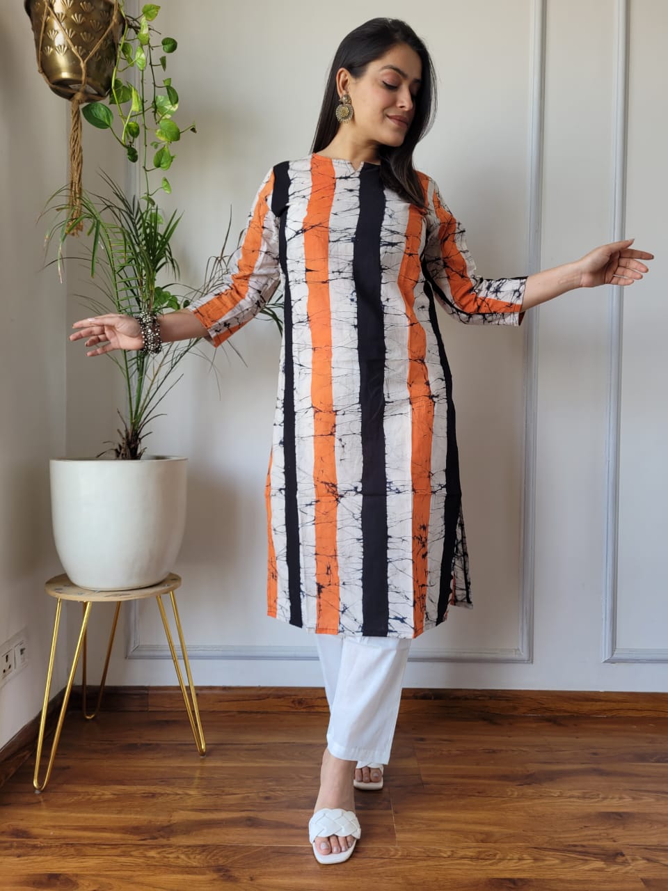 Handblock Print Cotton Kurti Pant