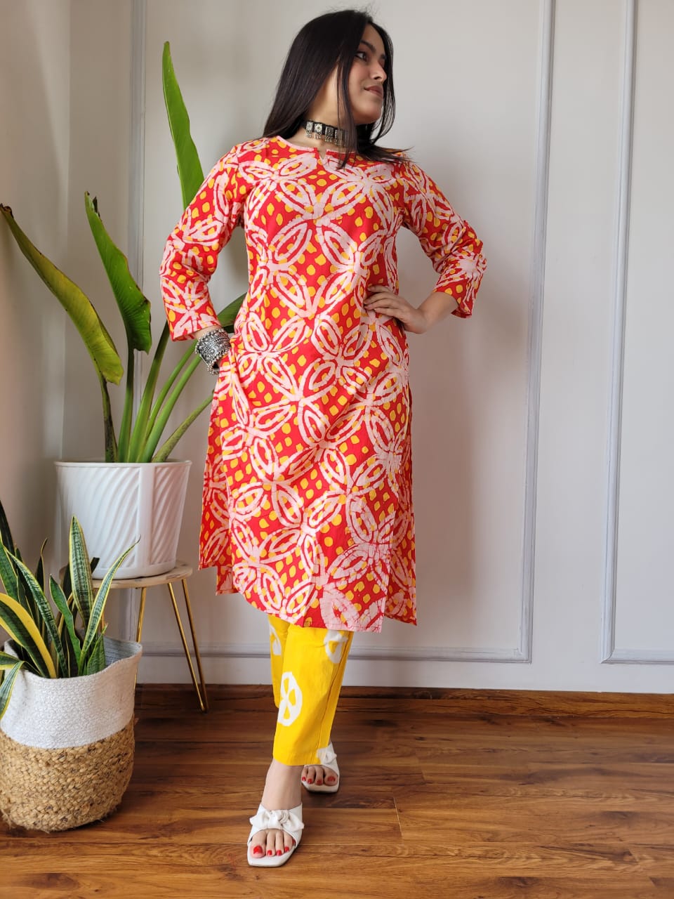Handblock Print Cotton Kurti Pant