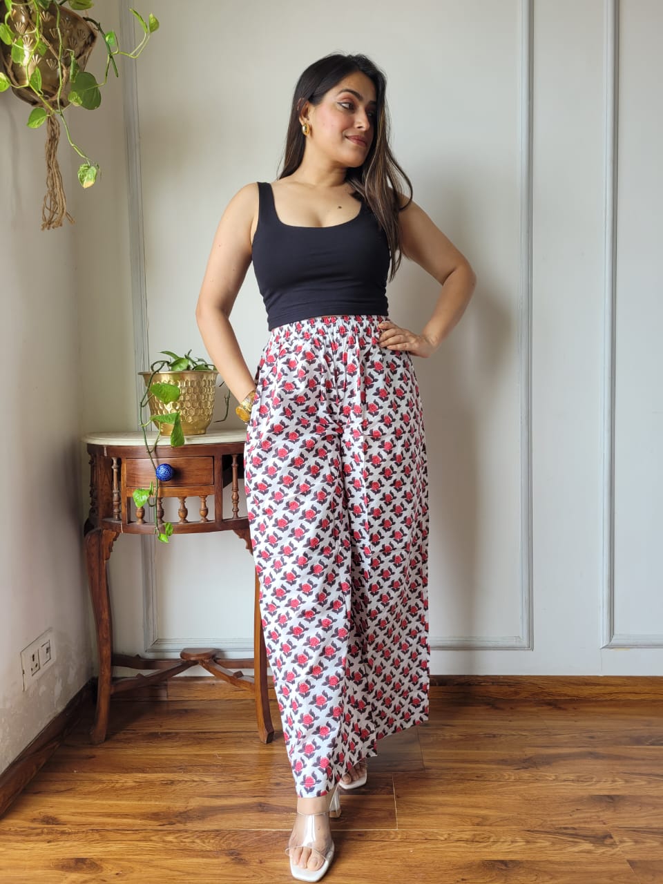 Cotton Pants Hand Block Print Free Size