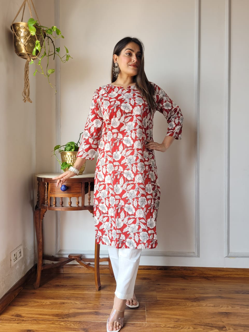 Handblock Print Cotton Kurti Pant