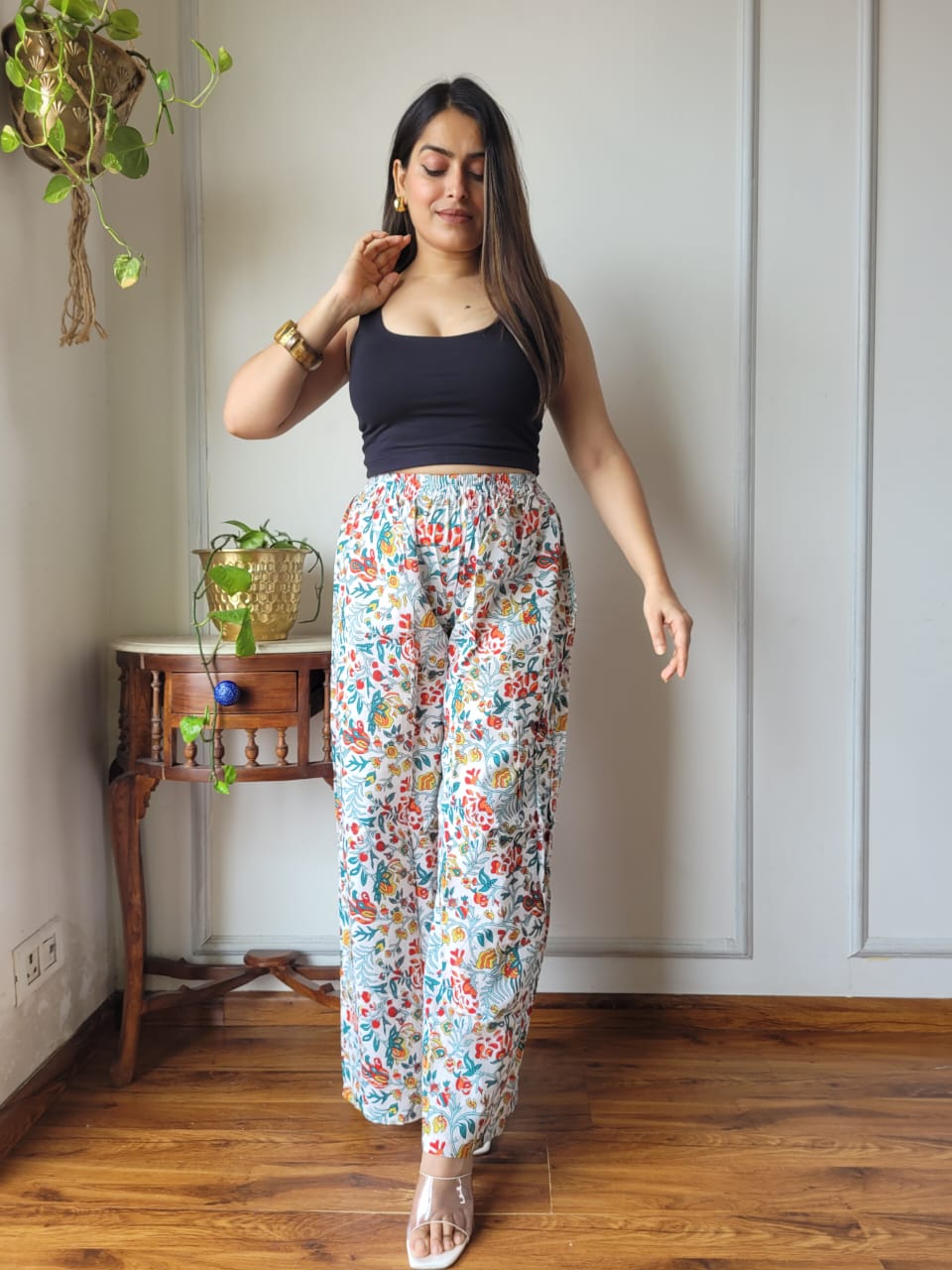 Cotton Pants Hand Block Print Free Size