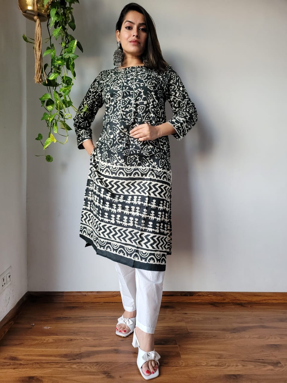 Handblock Print Cotton Kurti Pant