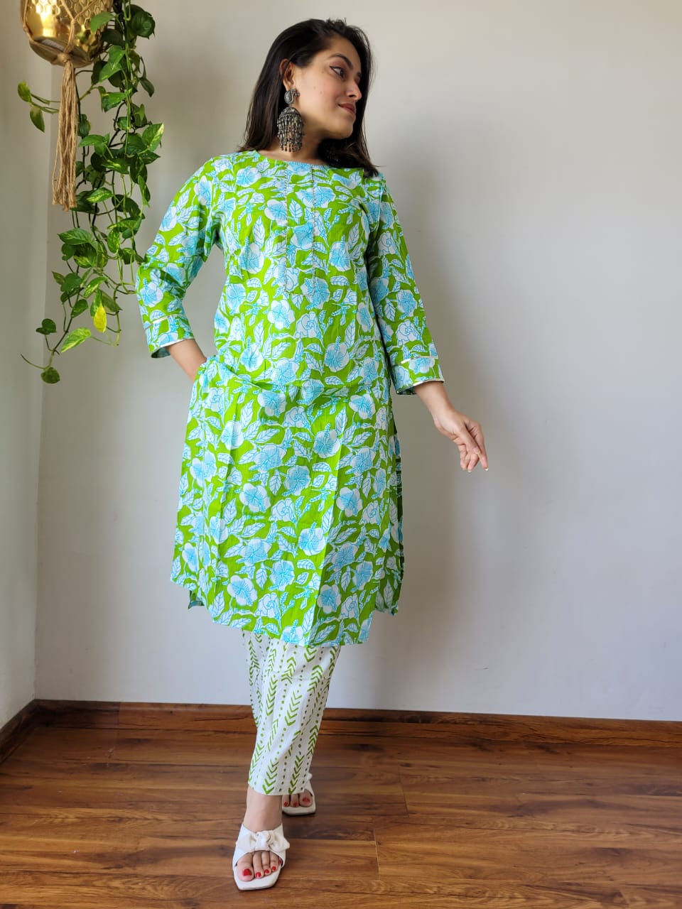 Handblock Print Cotton Kurti Pant