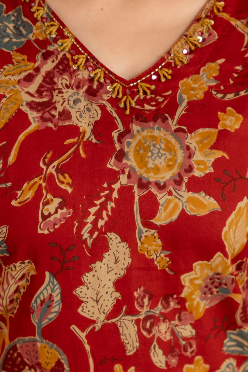 Jaipuri suits cotton kurti pant dupatta sanganeri print dress