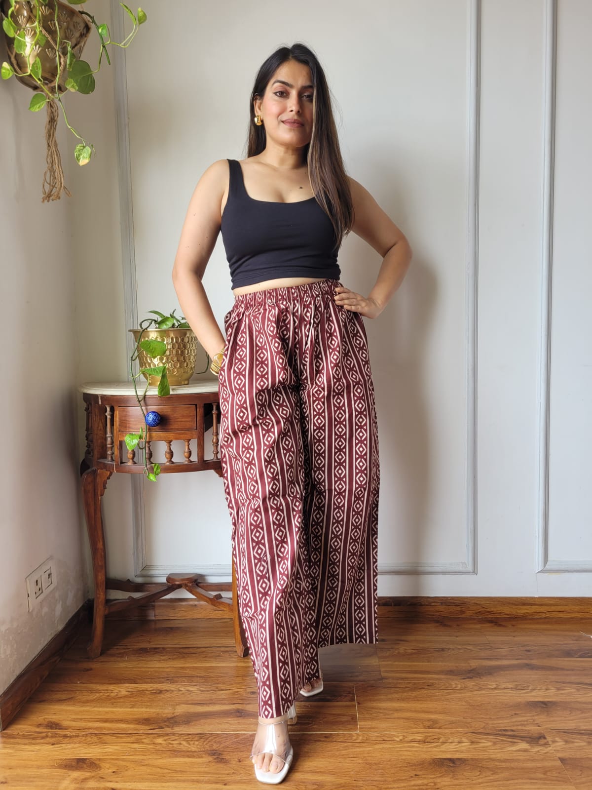 Cotton Pants Hand Block Print Free Size