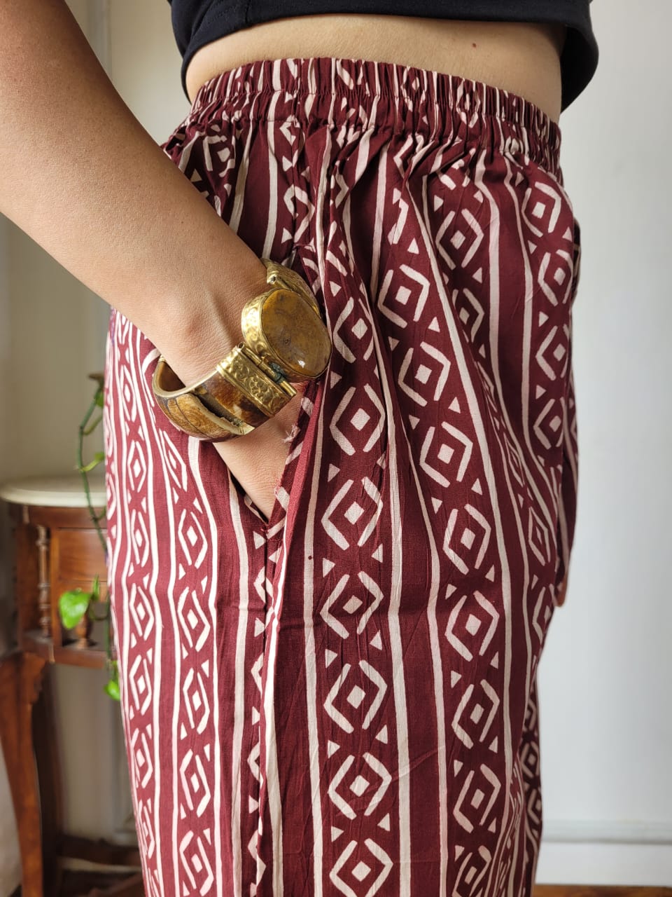 Cotton Pants Hand Block Print Free Size