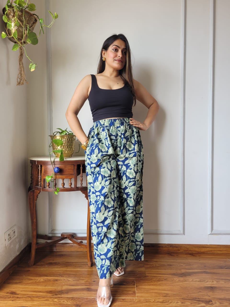 Cotton Pants Hand Block Print Free Size