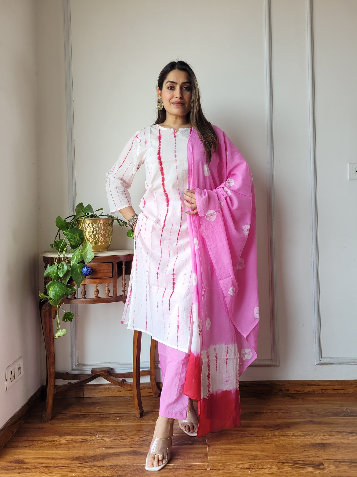 Premium Quality Handblock Print Cotton Suits Kurti Pant Dupatta Set