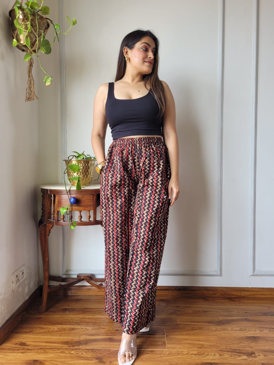 Cotton Pants Hand Block Print Free Size