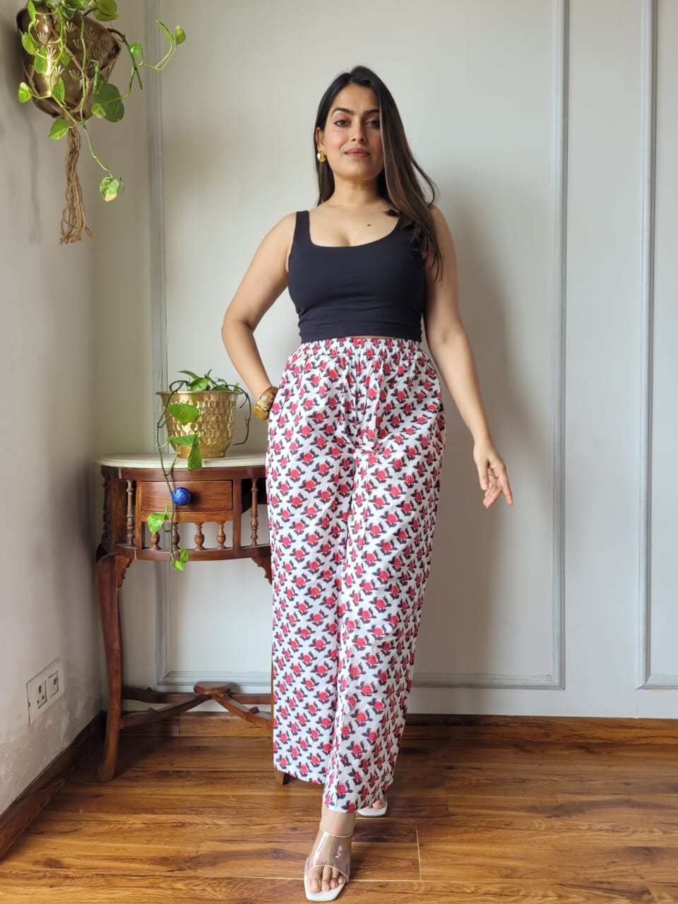Cotton Pants Hand Block Print Free Size