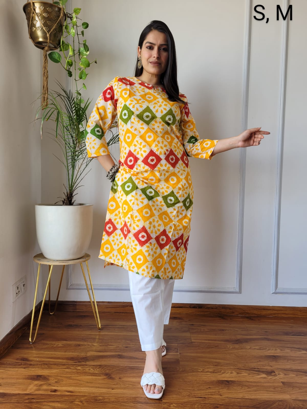 Handblock Print Cotton Kurti Pant
