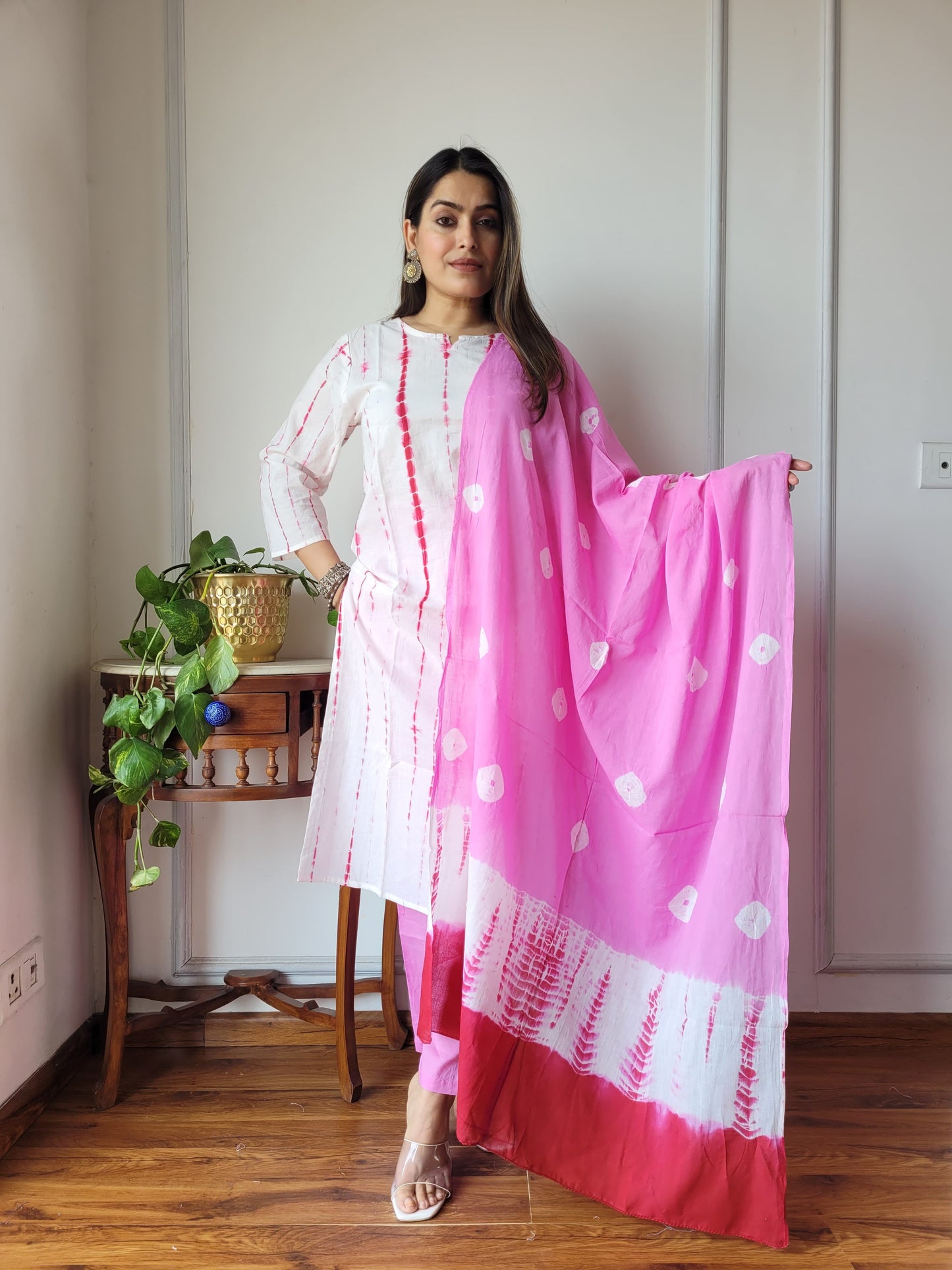 Premium Quality Handblock Print Cotton Suits Kurti Pant Dupatta Set