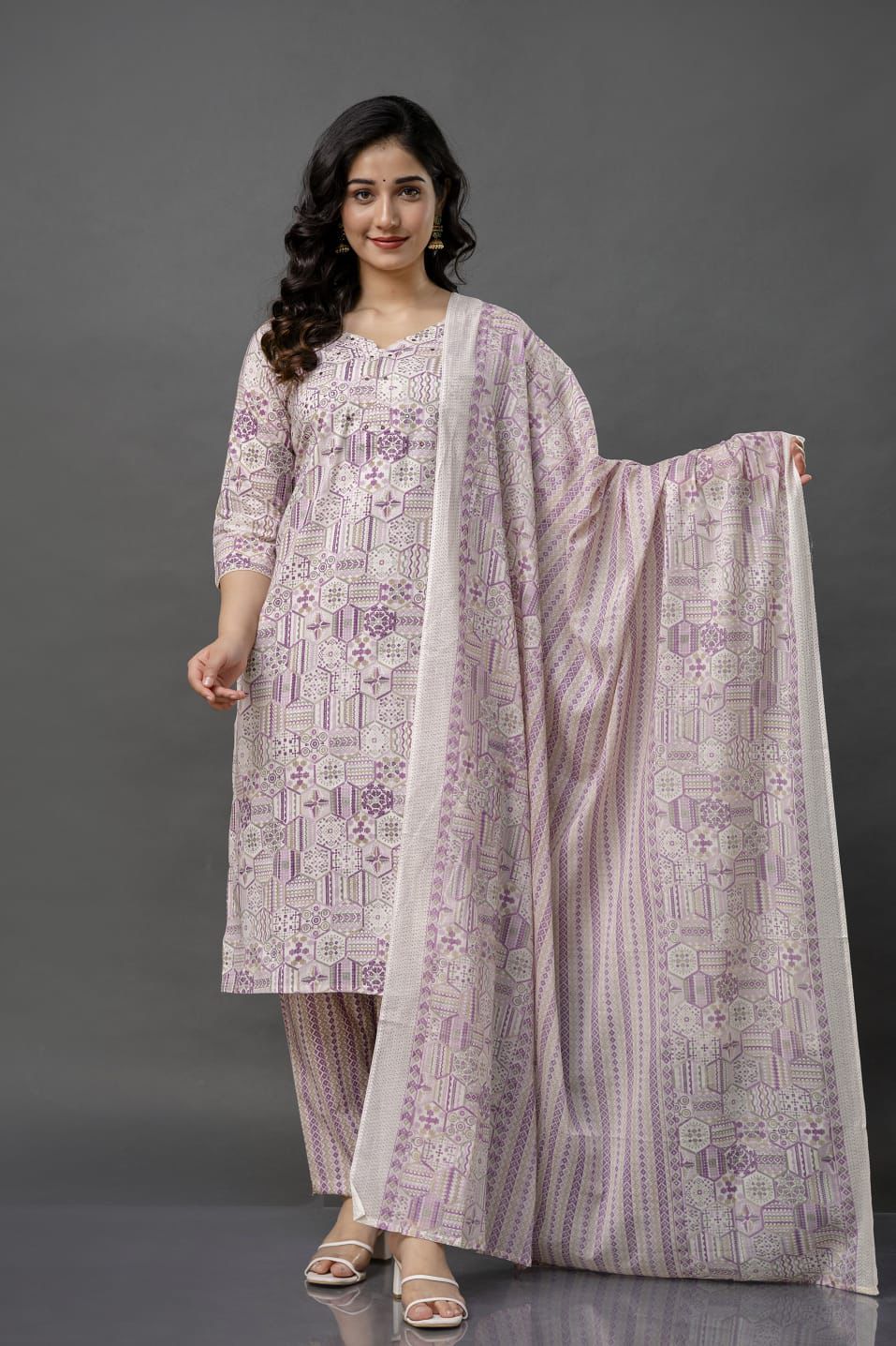 Jaipuri suits cotton kurti pant dupatta sanganeri print dress