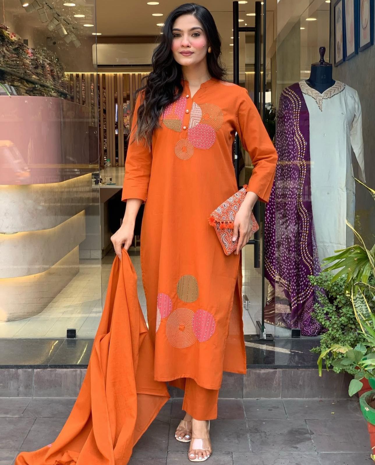 Designer Suit Jaipuri Cotton Kurti Pant Dupatta Premium Quality Wholesale Price