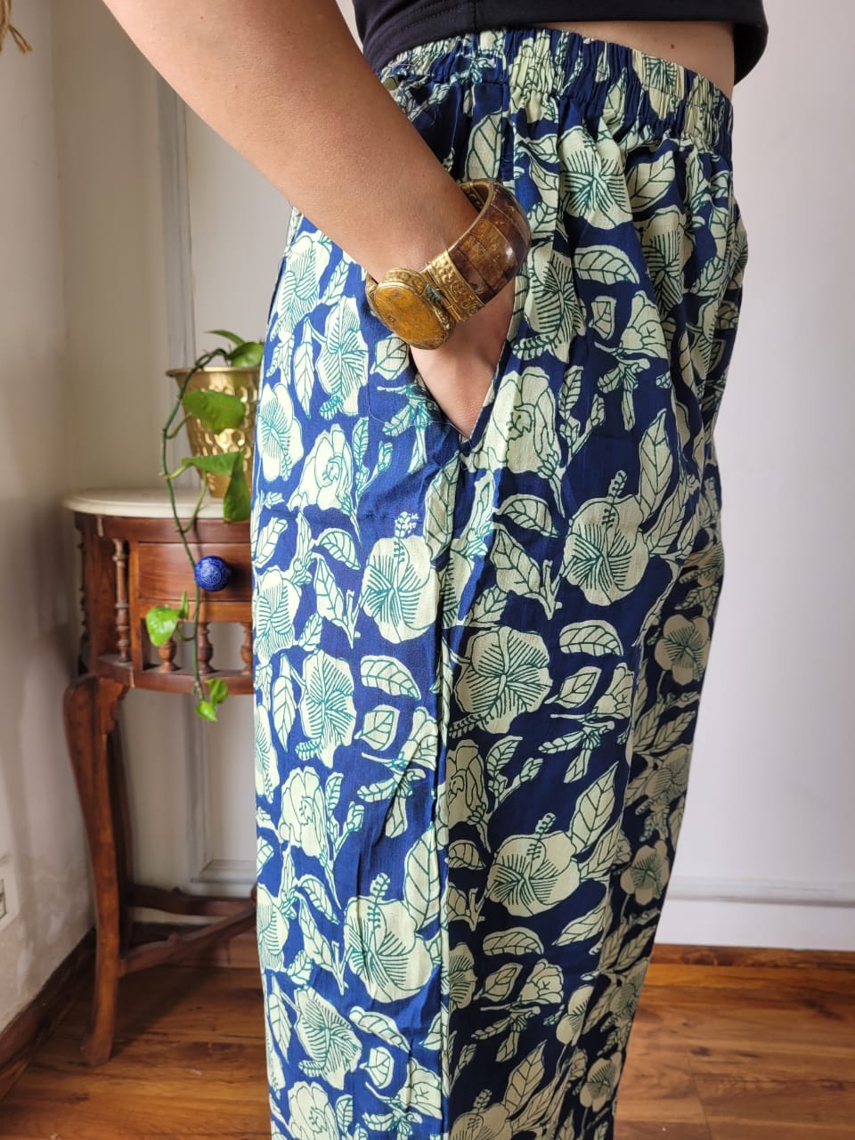 Cotton Pants Hand Block Print Free Size