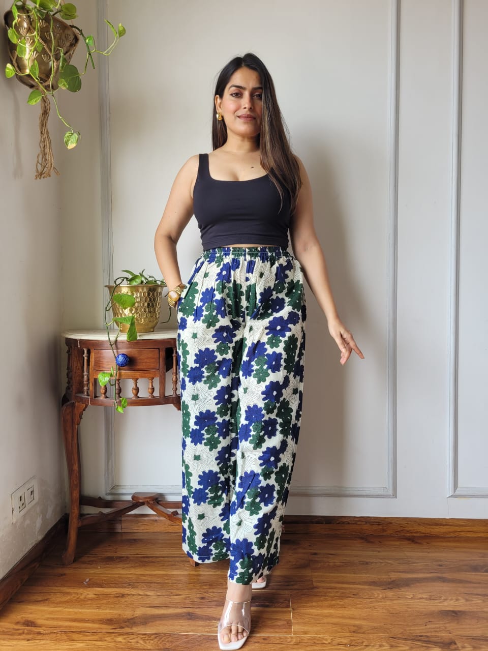 Cotton Pants Hand Block Print Free Size