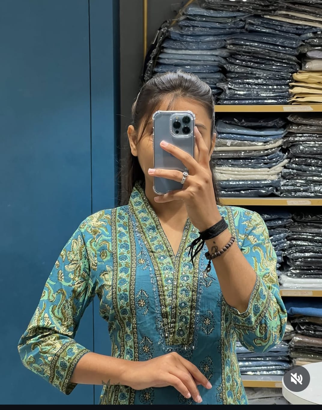 A Line plazzo set vibrant floral handblock print