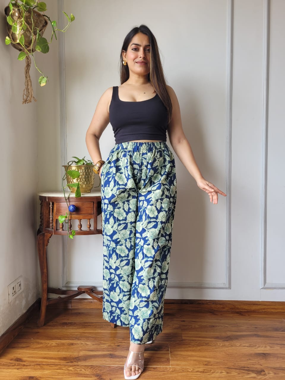 Cotton Pants Hand Block Print Free Size