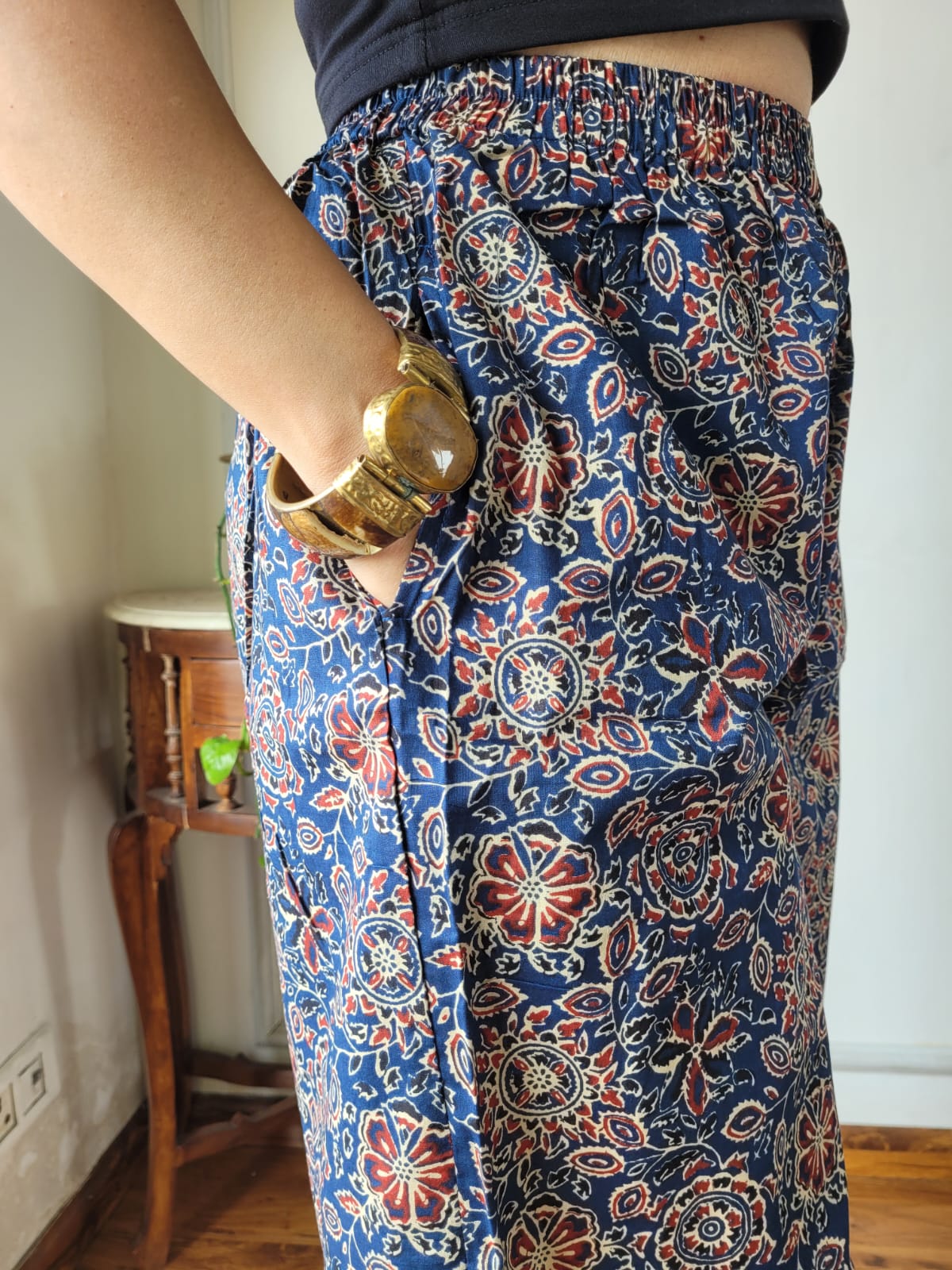 Cotton Pants Hand Block Print Free Size