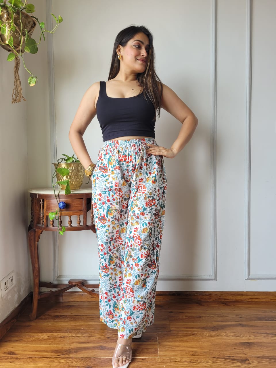 Cotton Pants Hand Block Print Free Size