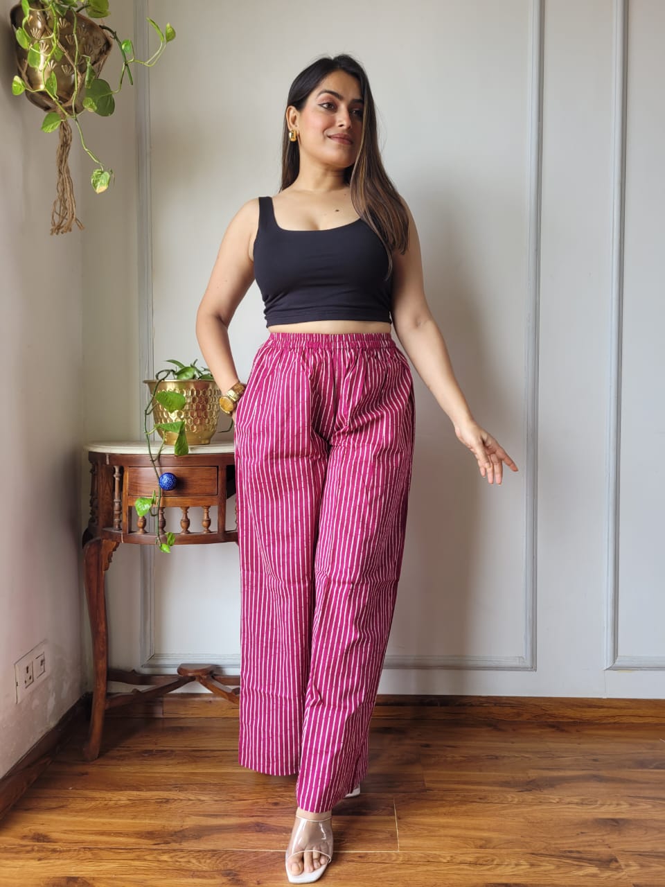 Cotton Pants Hand Block Print Free Size