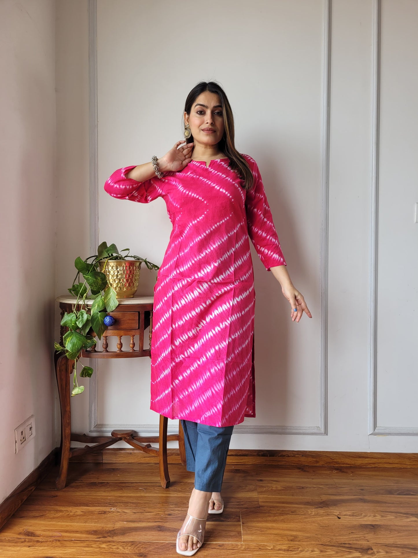 Handblock Print Cotton Kurti Pant