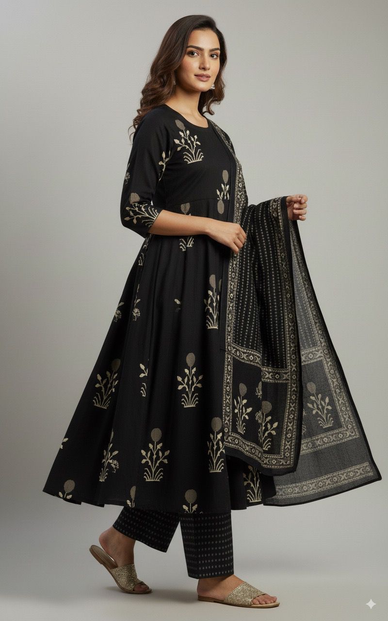 Anarkali Kurti Palazzo Dupatta
