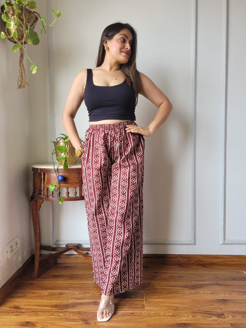 Cotton Pants Hand Block Print Free Size